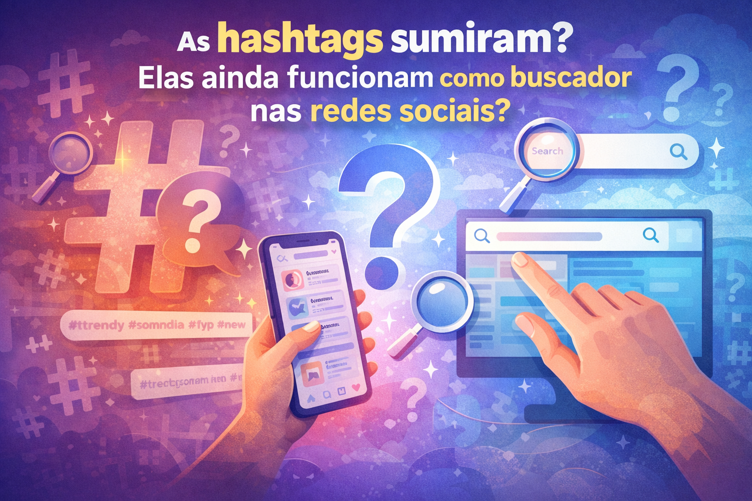 As hashtags sumiram Elas ainda funcionam como buscador nas redes sociais Entenda se as hashtags ainda funcionam nas redes sociais e veja como fazer seu conteúdo ser encontrado por novos clientes