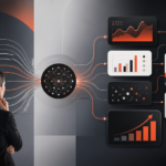 Painel de marketing com inteligência artificial conectando Google Ads, Analytics, dados e decisões de negócio