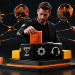 Empreendedor estruturando uma agência de marketing com suporte