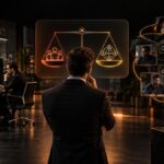 Gestor compara equipe interna e agência de marketing em uma decisão estratégica